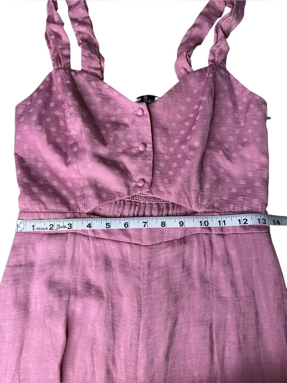 Show Me Your Mumu Women’s Brighton Jumpsuit. Size Medium l. Pink Polka Dots